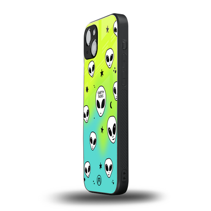 earth sucks neon edition back phone cover | glass case for iphone 13
