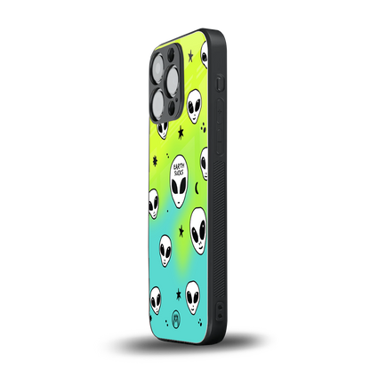 earth sucks neon edition back phone cover | glass case for iphone 14 pro