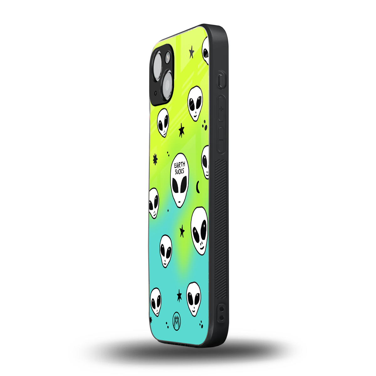 earth sucks neon edition back phone cover | glass case for iphone 14
