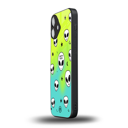 earth sucks neon edition back phone cover | glass case for iphone 16 plus