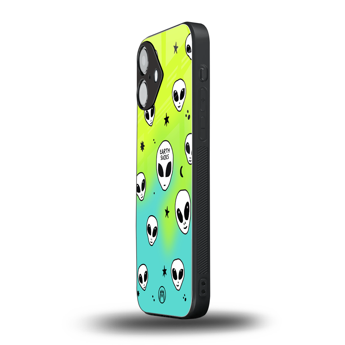 earth sucks neon edition back phone cover | glass case for iphone 16