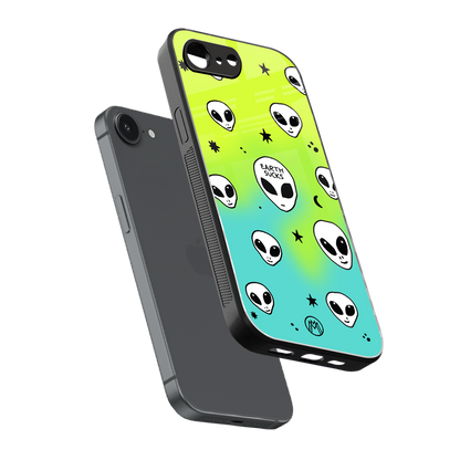 earth sucks neon edition back phone cover | glass case for iphone 16e