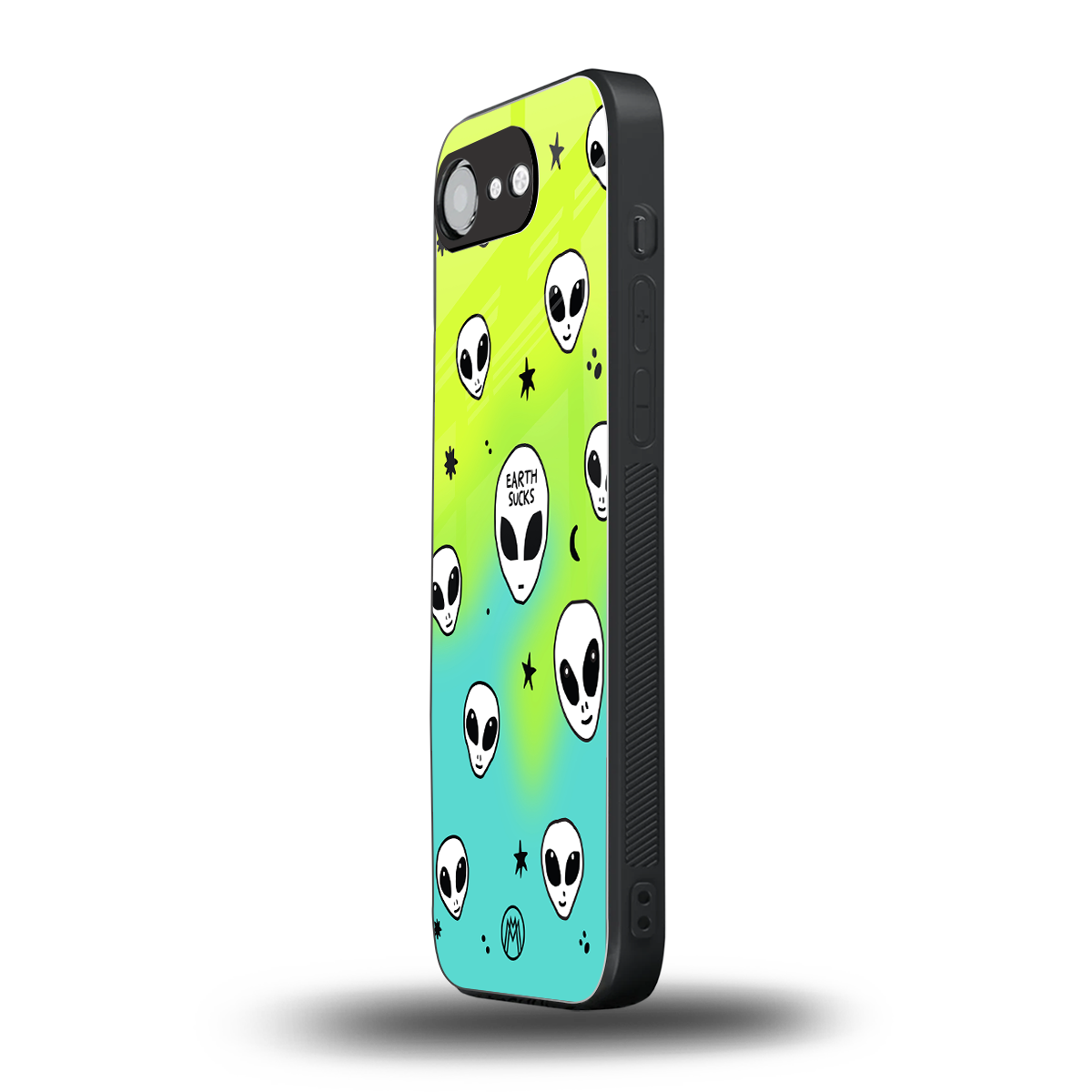 earth sucks neon edition back phone cover | glass case for iphone 16e