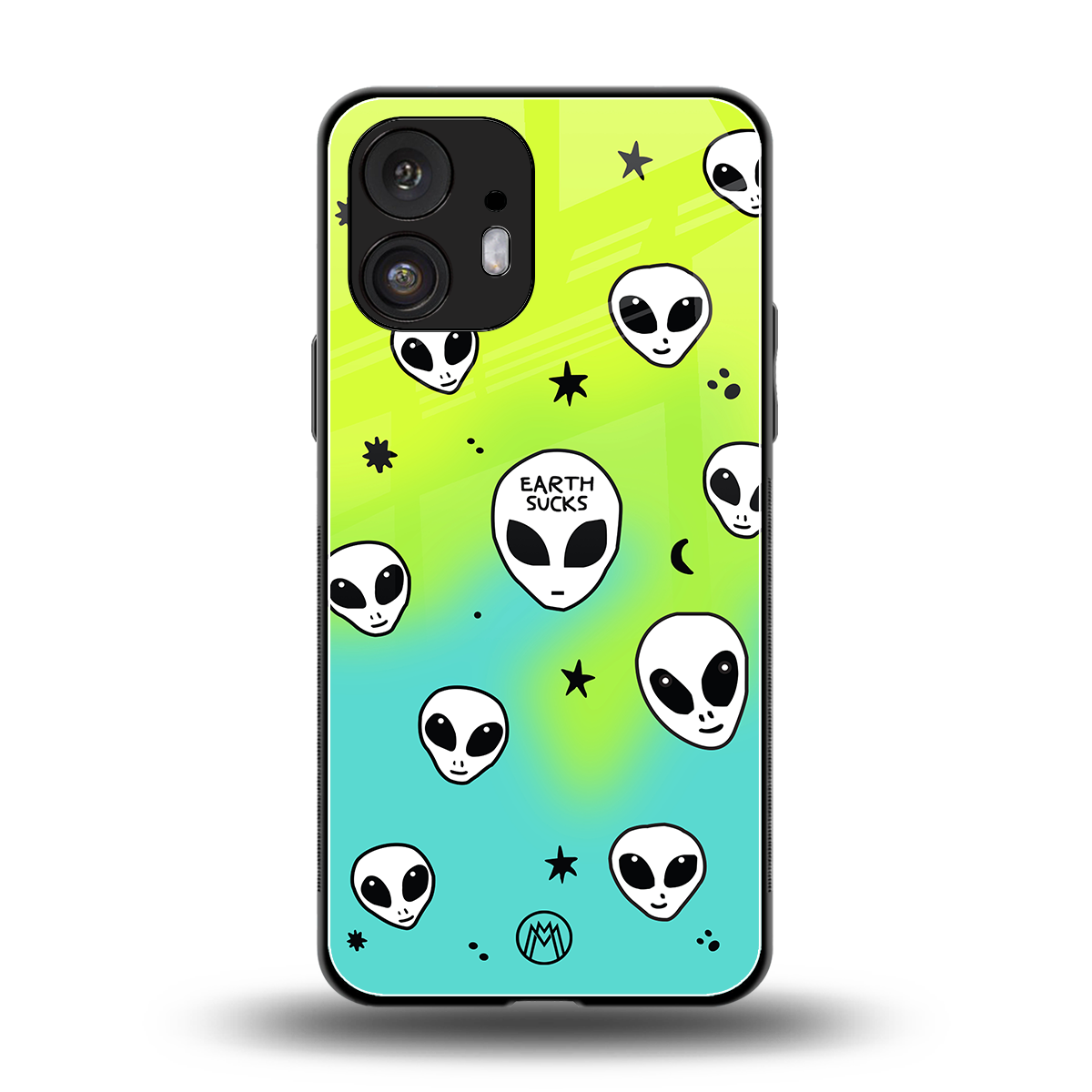 earth sucks neon edition back phone cover | glass case for nothing phone 2