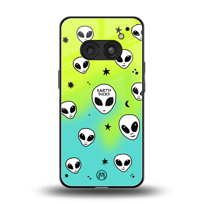 earth sucks neon edition back phone cover | glass case for nothing phone 2a