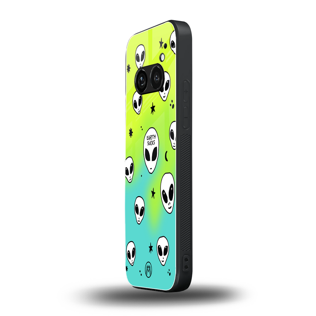 earth sucks neon edition back phone cover | glass case for nothing phone 2a