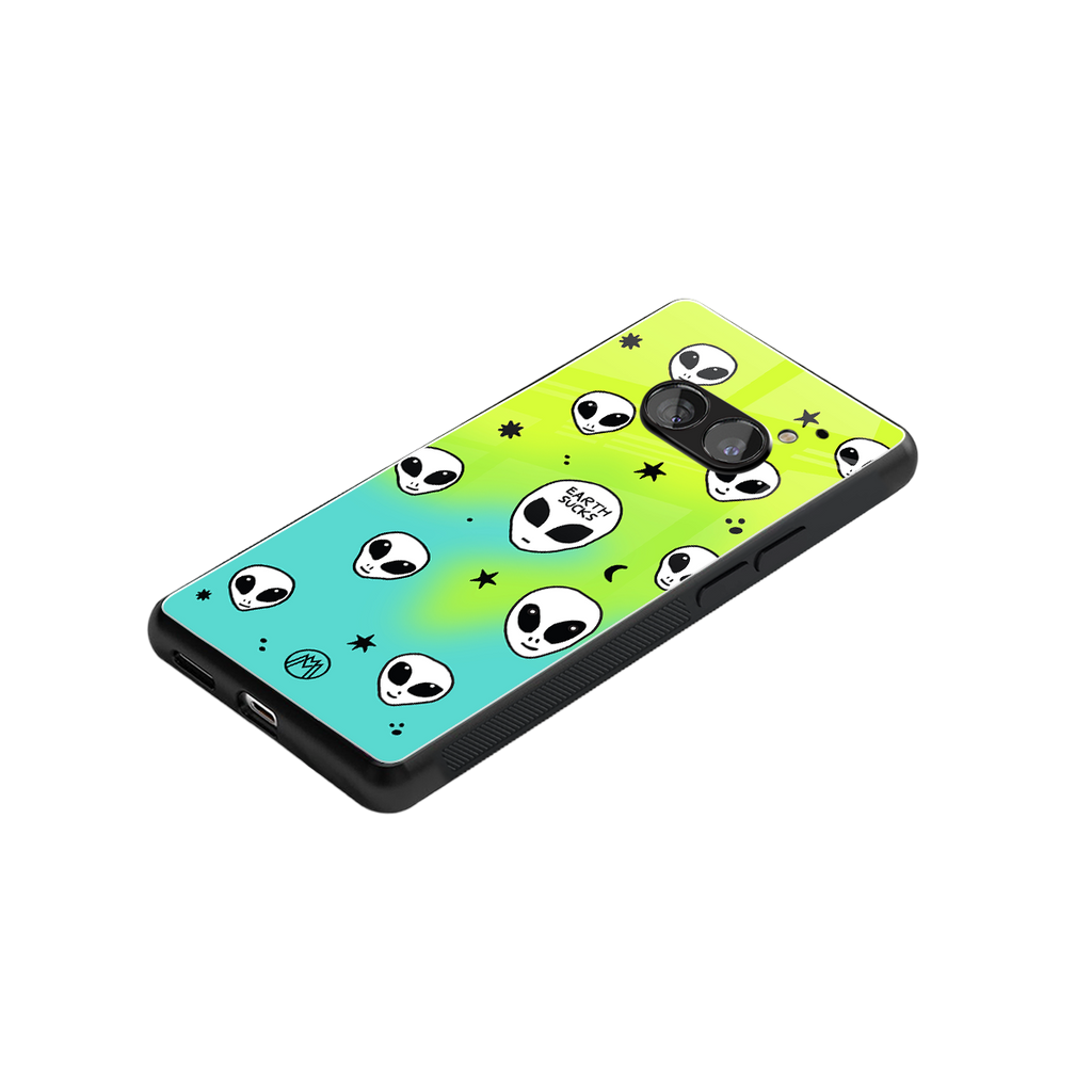 earth sucks neon edition back phone cover | glass case for nothing phone 2a