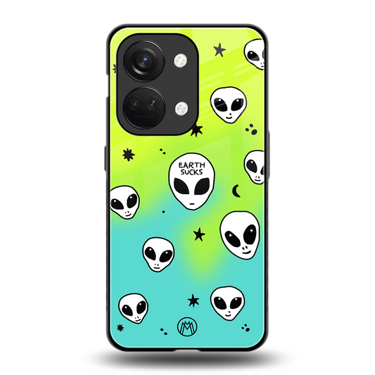 earth sucks neon edition back phone cover | glass case for oneplus nord 3