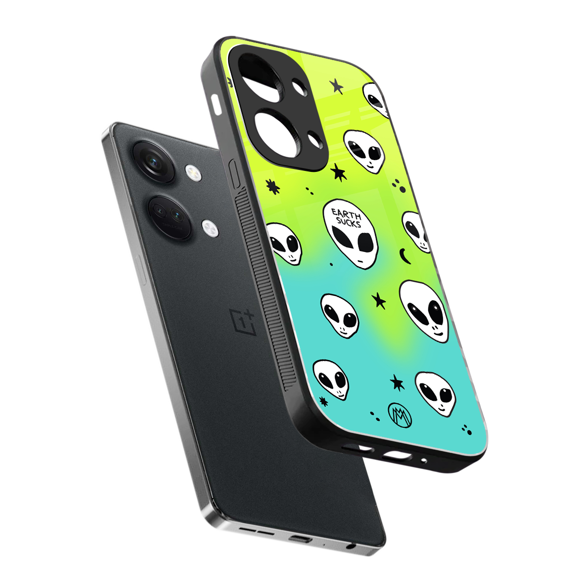 earth sucks neon edition back phone cover | glass case for oneplus nord 3