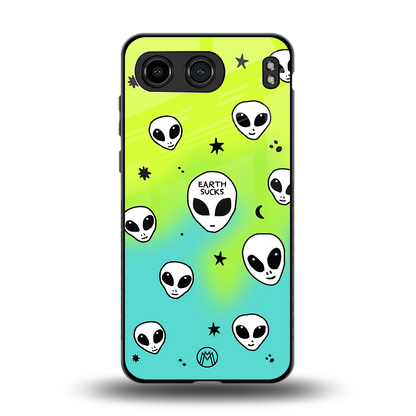 earth sucks neon edition back phone cover | glass case for oneplus nord 4