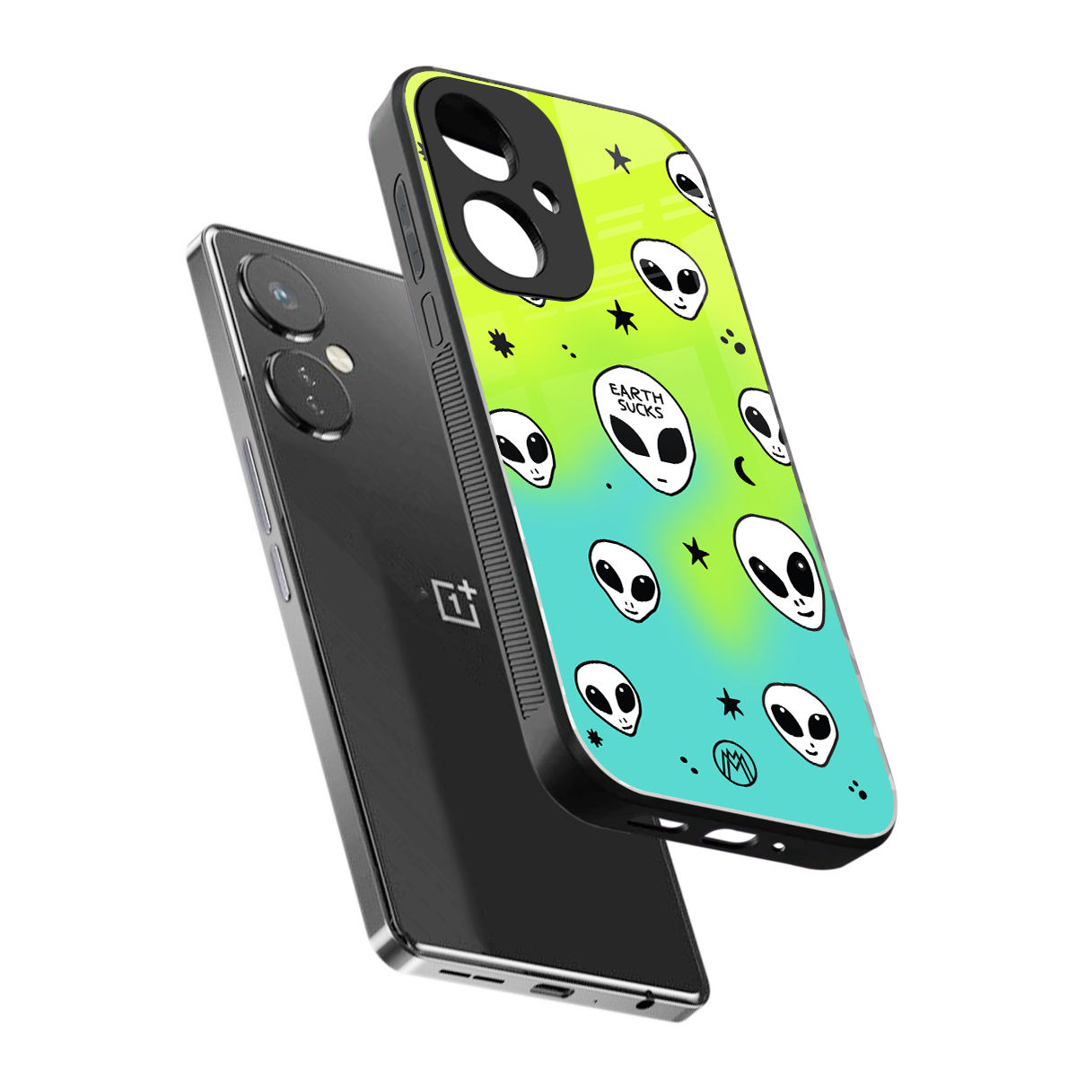 earth sucks neon edition back phone cover | glass case for oneplus nord ce 3