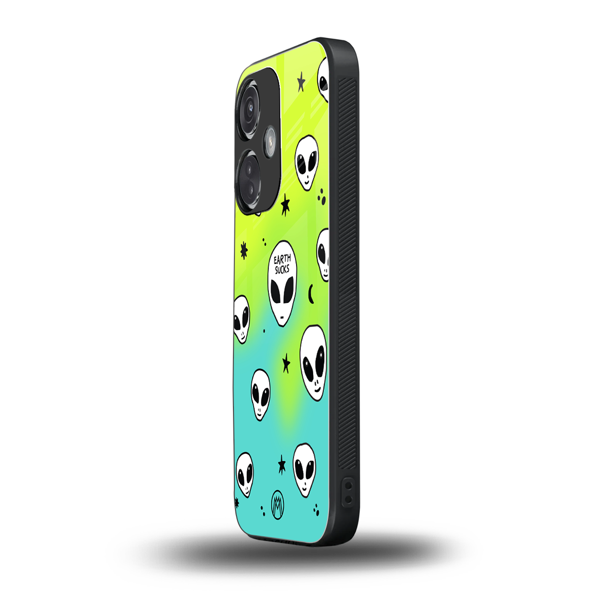 earth sucks neon edition back phone cover | glass case for oneplus nord ce 3