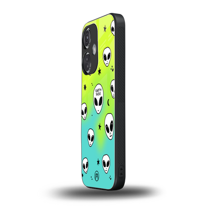 earth sucks neon edition back phone cover | glass case for oneplus nord ce 3
