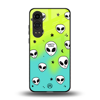 earth sucks neon edition back phone cover | glass case for oneplus nord ce 4 lite