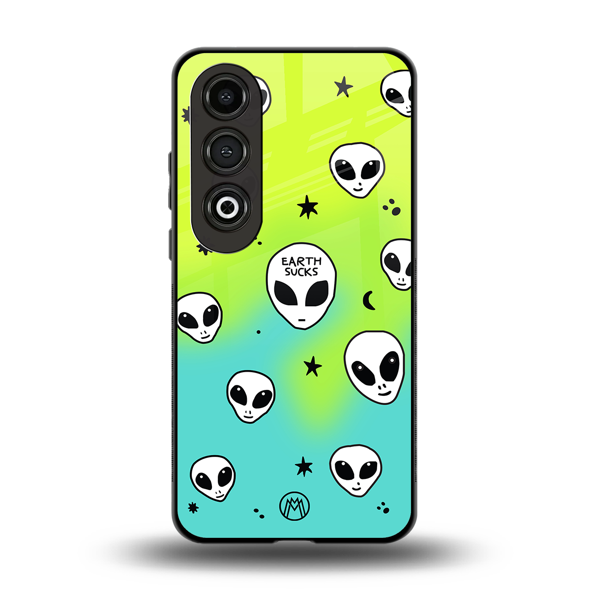 earth sucks neon edition back phone cover | glass case for oneplus nord ce 4