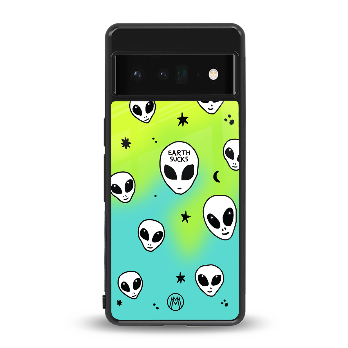 earth sucks neon edition back phone cover | glass case for google pixel 6 pro