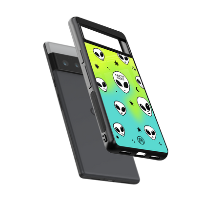 earth sucks neon edition back phone cover | glass case for google pixel 6 pro