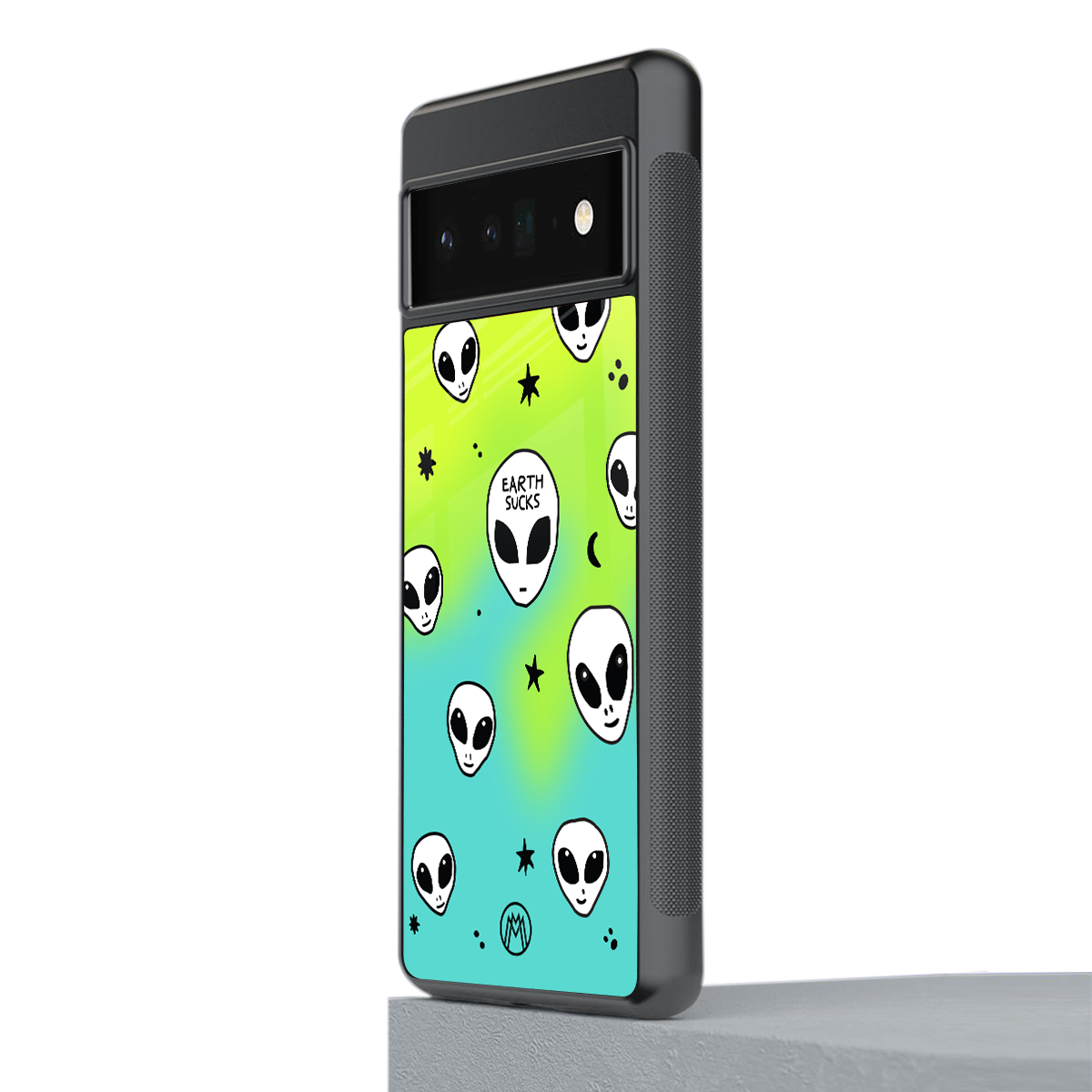 earth sucks neon edition back phone cover | glass case for google pixel 6 pro