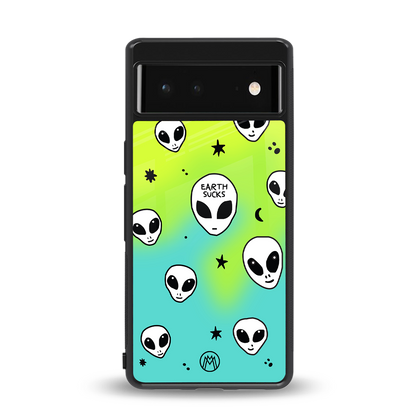 earth sucks neon edition back phone cover | glass case for Google Pixel 6A