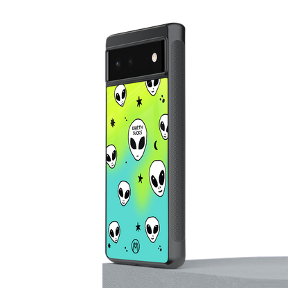 earth sucks neon edition back phone cover | glass case for Google Pixel 6A