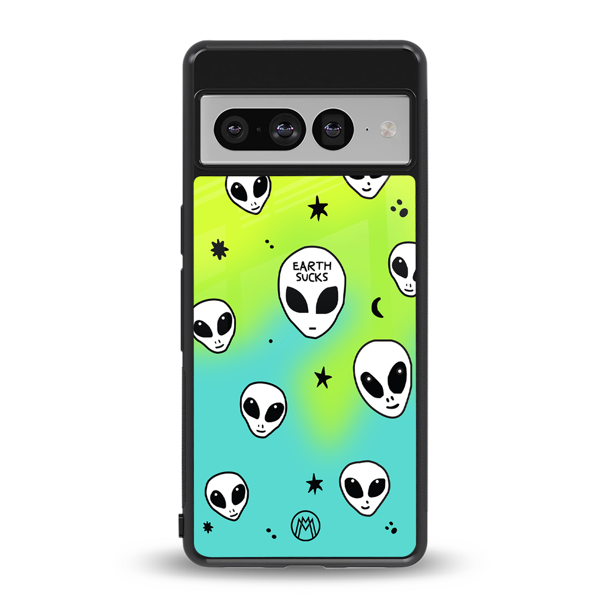 earth sucks neon edition back phone cover | glass case for google pixel 7 pro