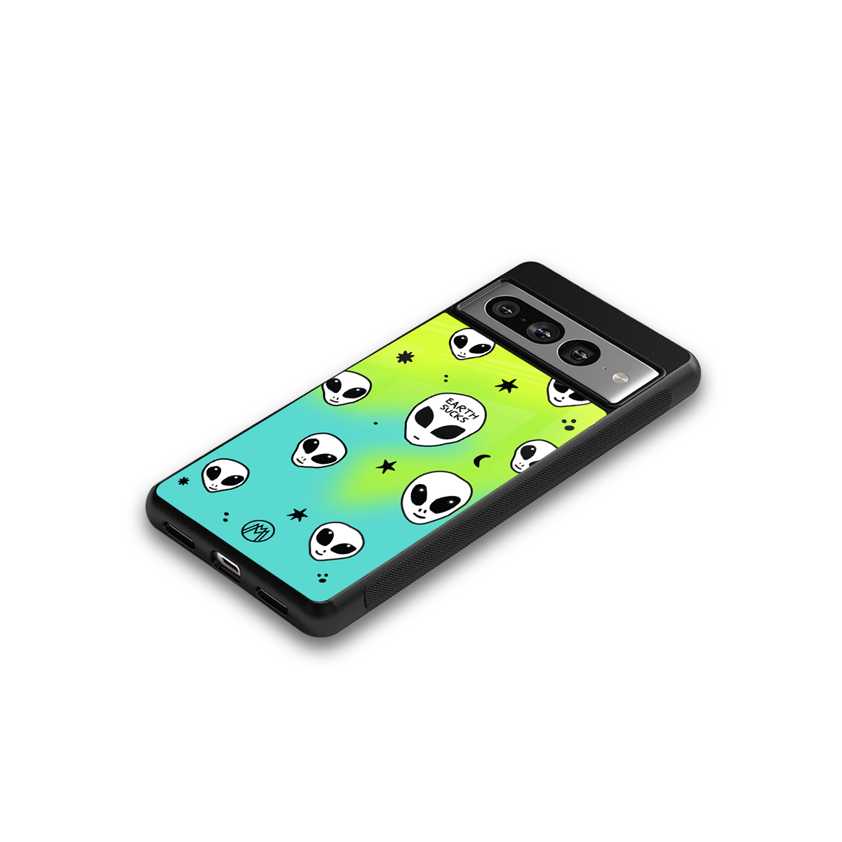 earth sucks neon edition back phone cover | glass case for google pixel 7 pro