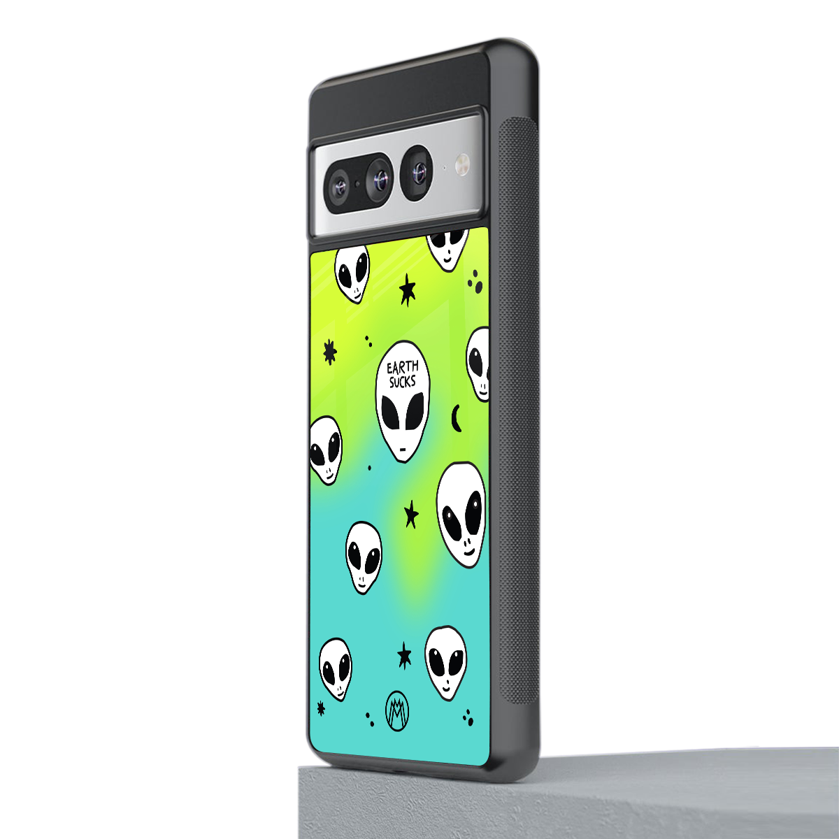 earth sucks neon edition back phone cover | glass case for google pixel 7 pro