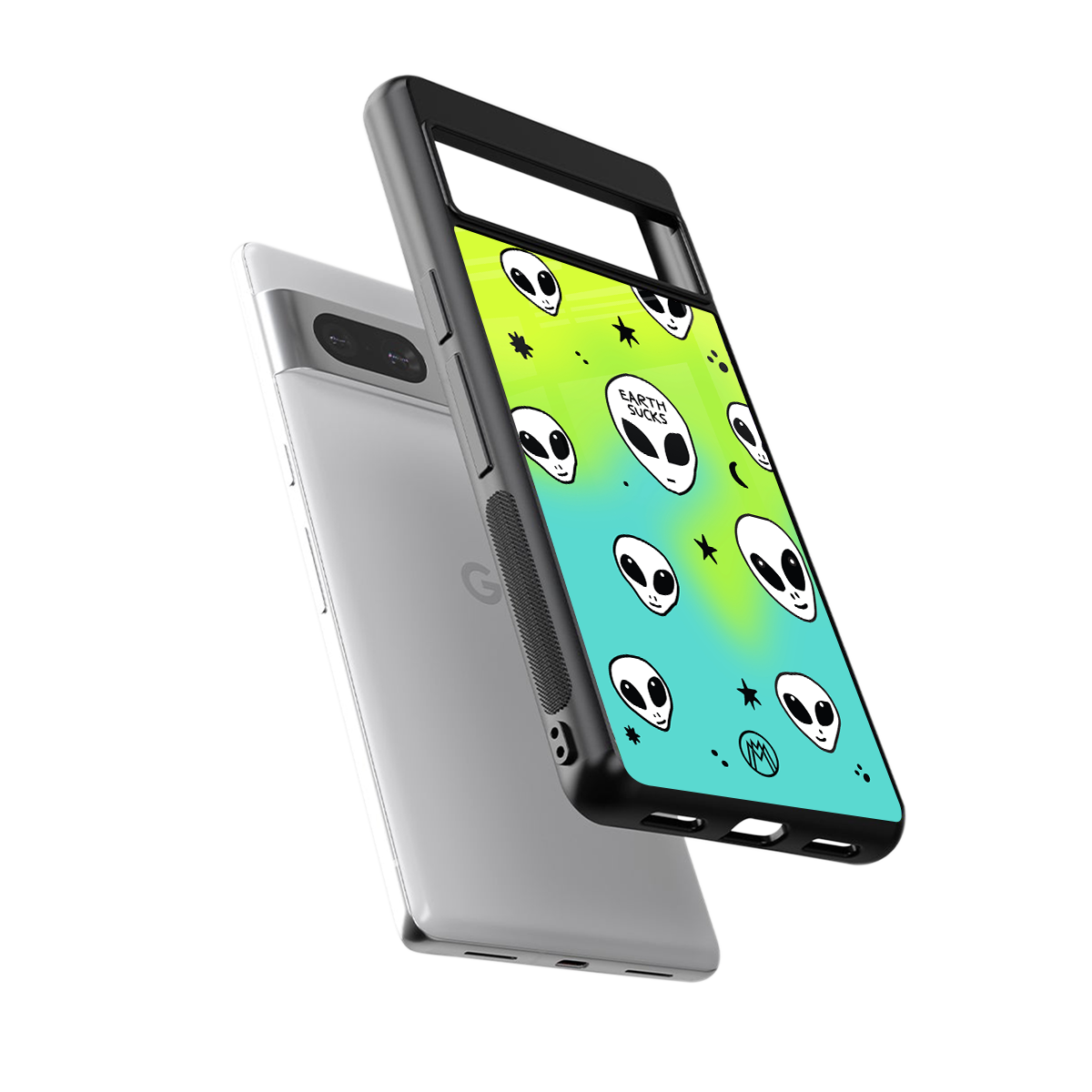 earth sucks neon edition back phone cover | glass case for Google Pixel 7