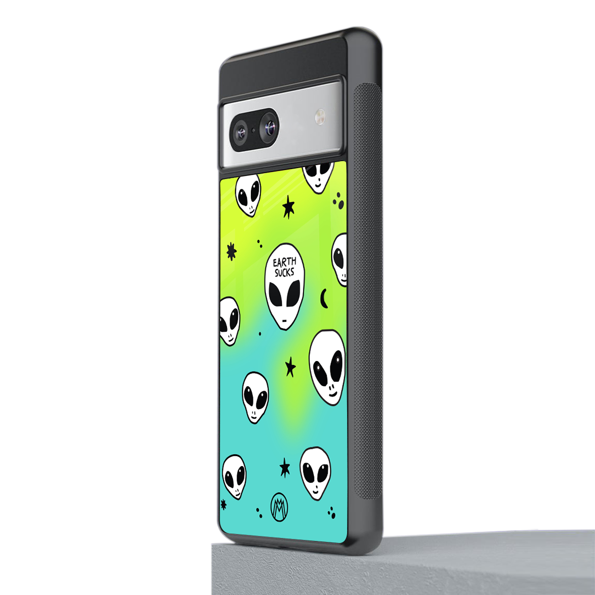 earth sucks neon edition back phone cover | glass case for Google Pixel 7