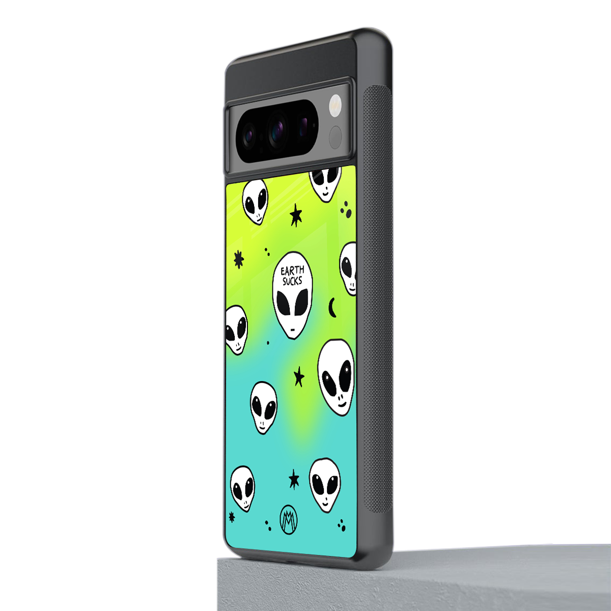 earth sucks neon edition back phone cover | glass case for google pixel 8 pro