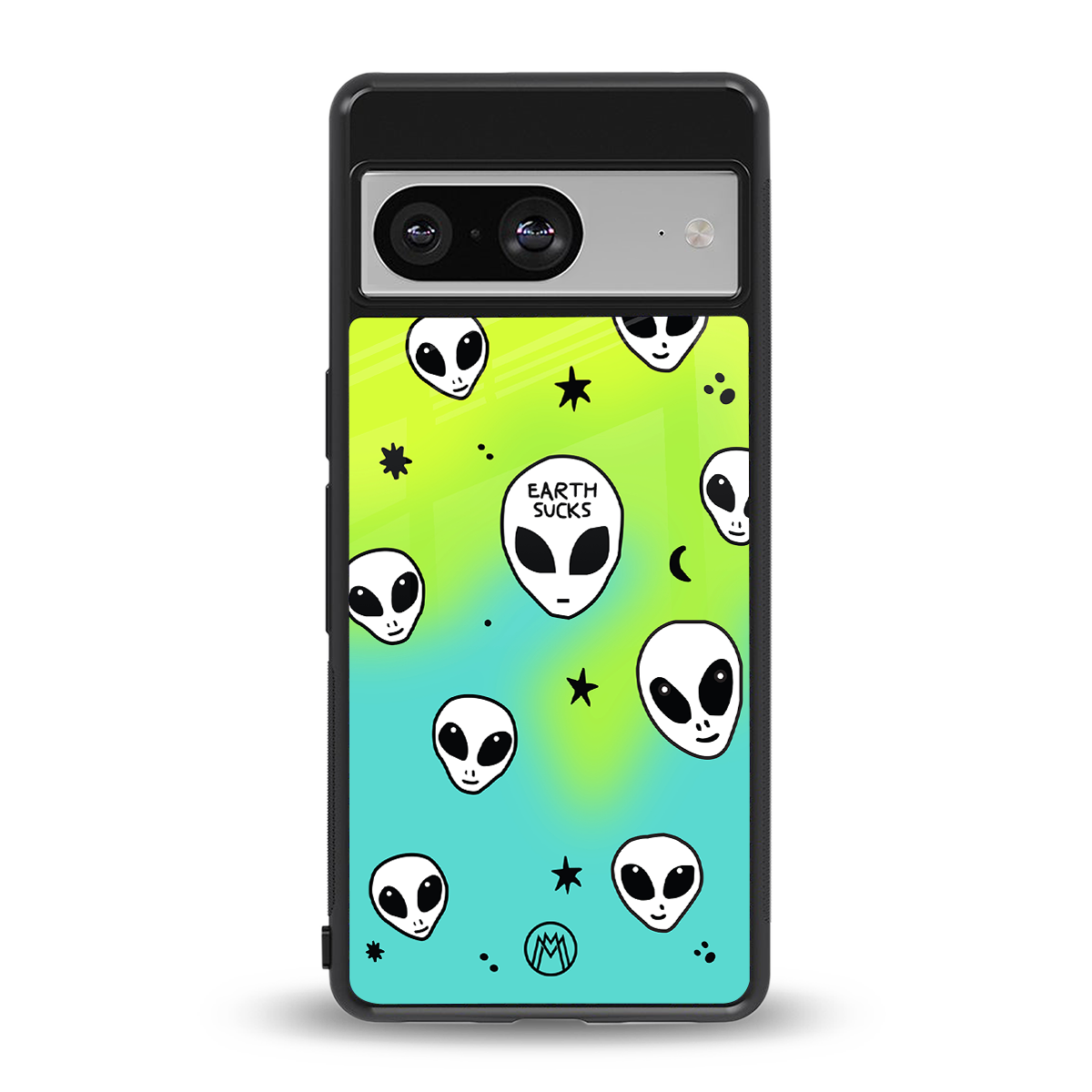 earth sucks neon edition back phone cover | glass case for Google Pixel 8