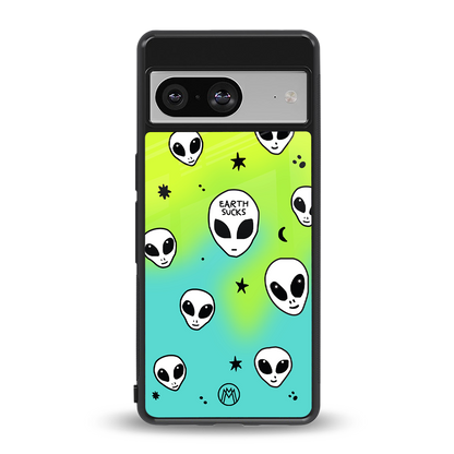 earth sucks neon edition back phone cover | glass case for Google Pixel 8