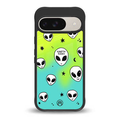 earth sucks neon edition back phone cover | glass case for google pixel 9