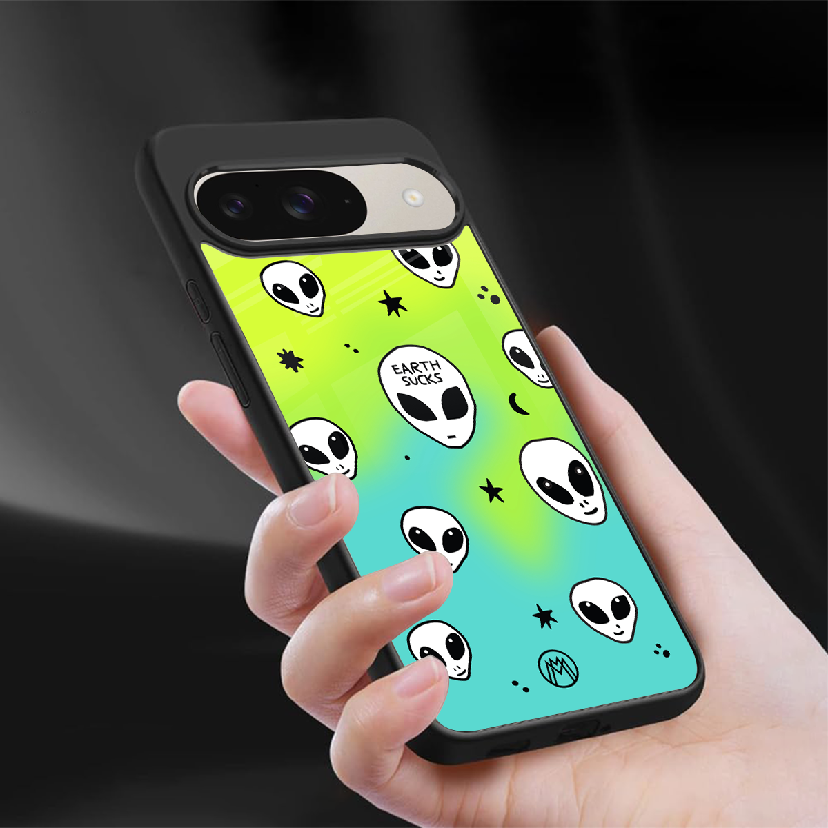 earth sucks neon edition back phone cover | glass case for google pixel 9