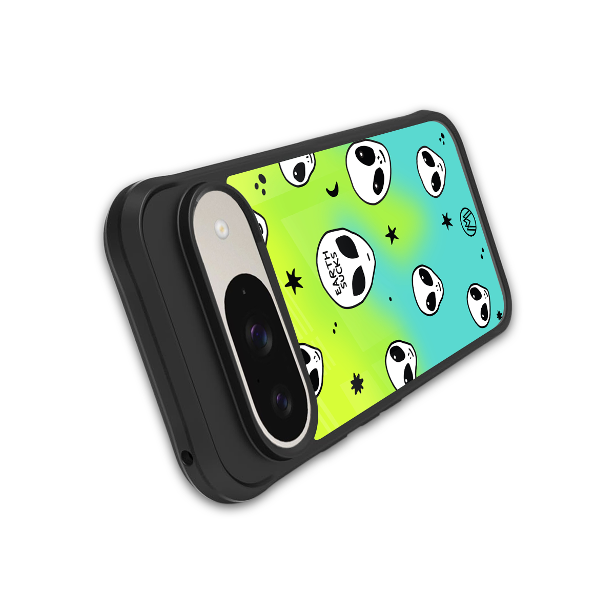 earth sucks neon edition back phone cover | glass case for google pixel 9