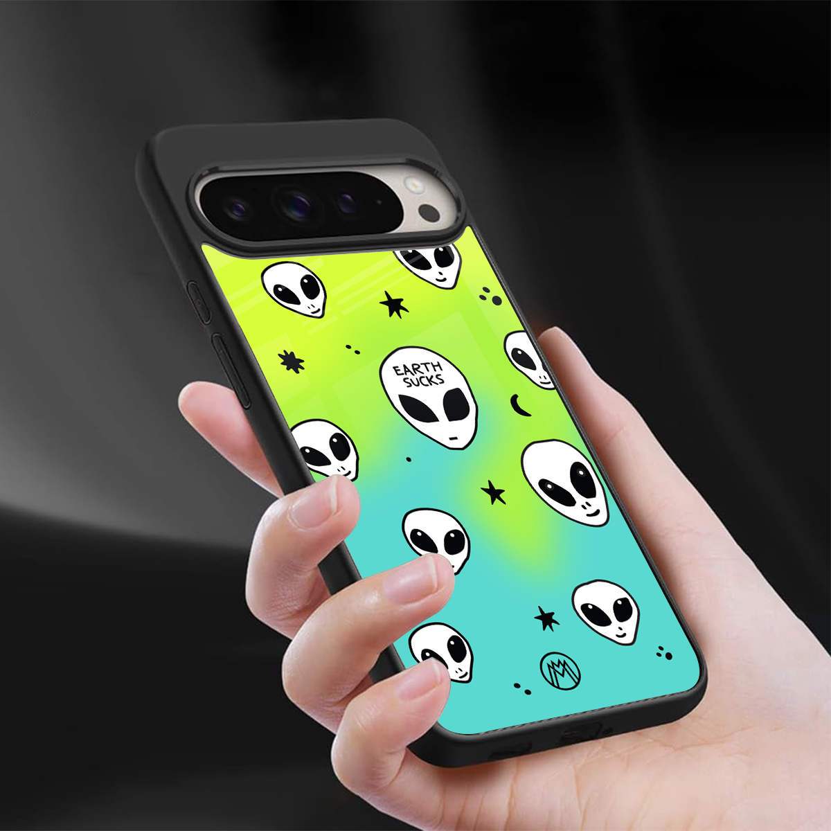 earth sucks neon edition back phone cover | glass case for google pixel 9 pro xl