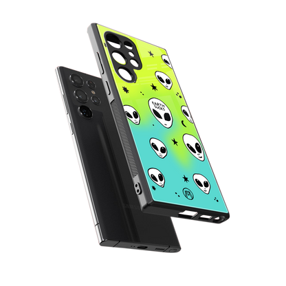 earth sucks neon edition back phone cover | glass case for samsung galaxy s23 ultra