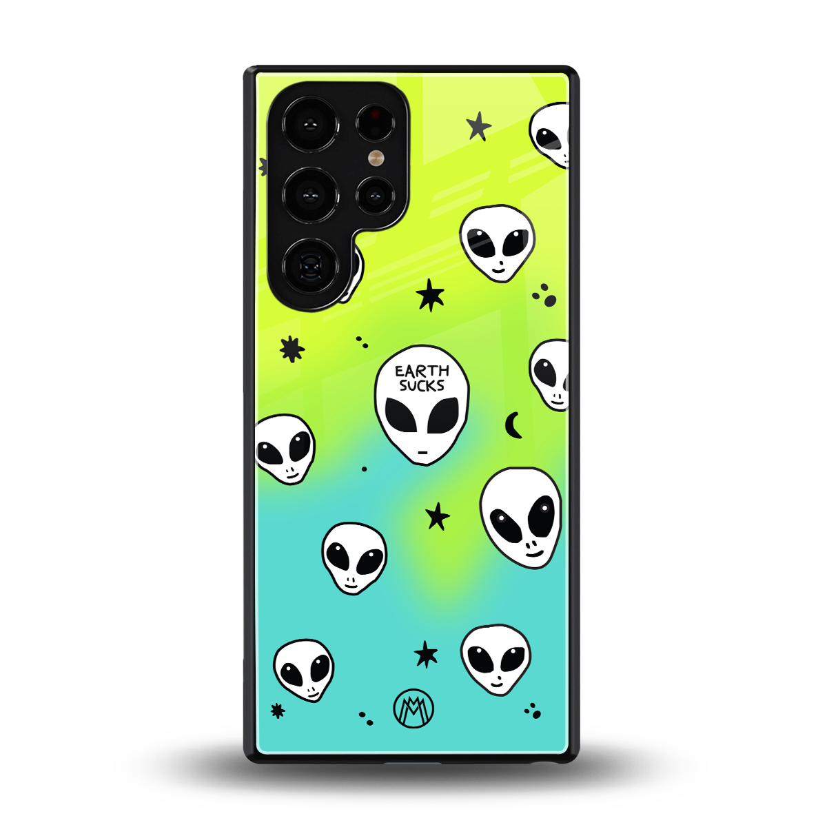 earth sucks neon edition back phone cover | glass case for samsung galaxy s25 ultra