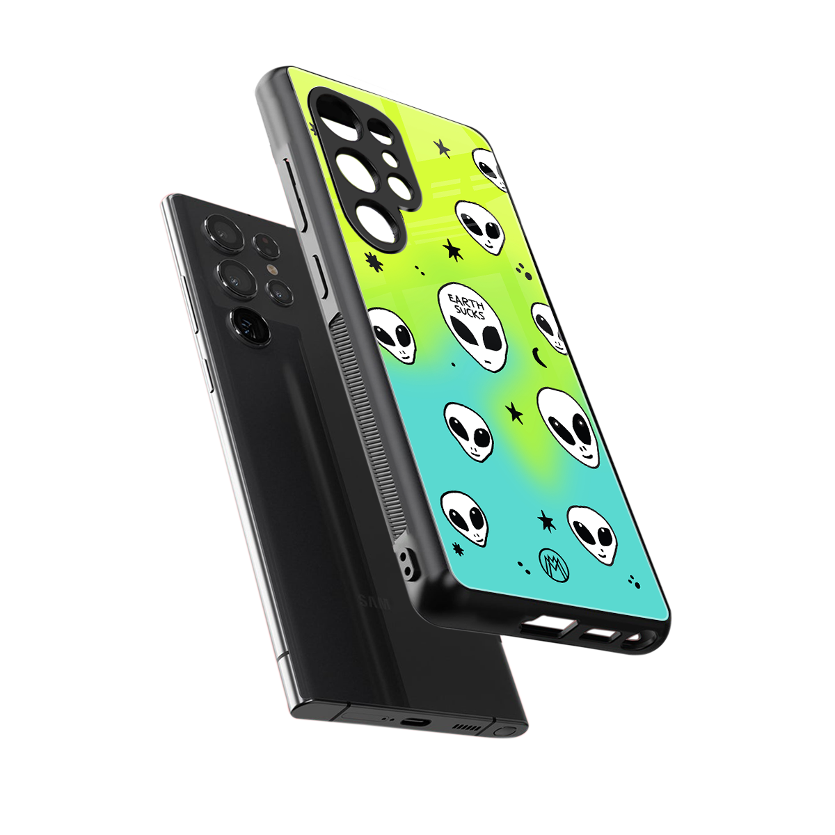 earth sucks neon edition back phone cover | glass case for samsung galaxy s25 ultra