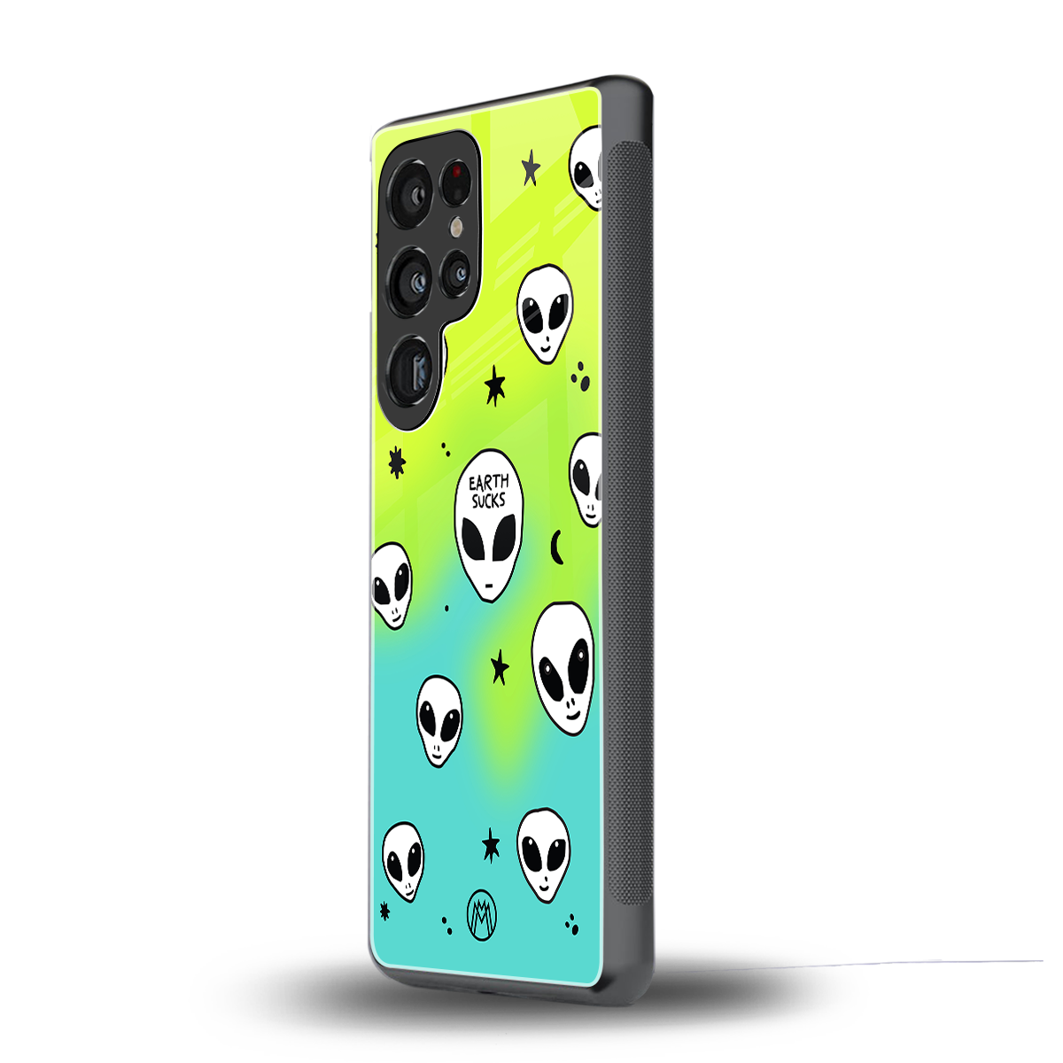 earth sucks neon edition back phone cover | glass case for samsung galaxy s25 ultra
