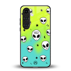 earth sucks neon edition back phone cover | glass case for samsung galaxy s24 plus