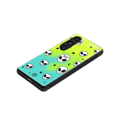 earth sucks neon edition back phone cover | glass case for samsung galaxy s24 fe
