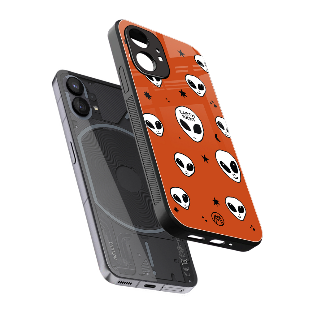 earth sucks back phone cover | glass case for nothing phone 1
