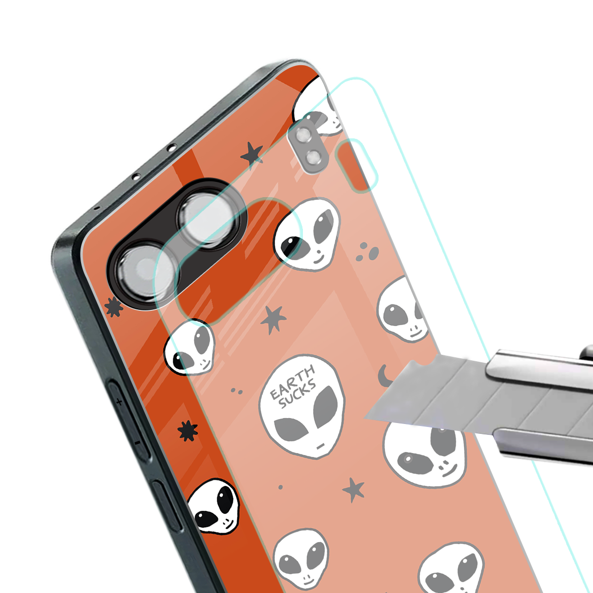 earth sucks back phone cover | glass case for oneplus nord 4