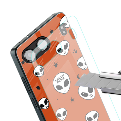 earth sucks back phone cover | glass case for oneplus nord 4