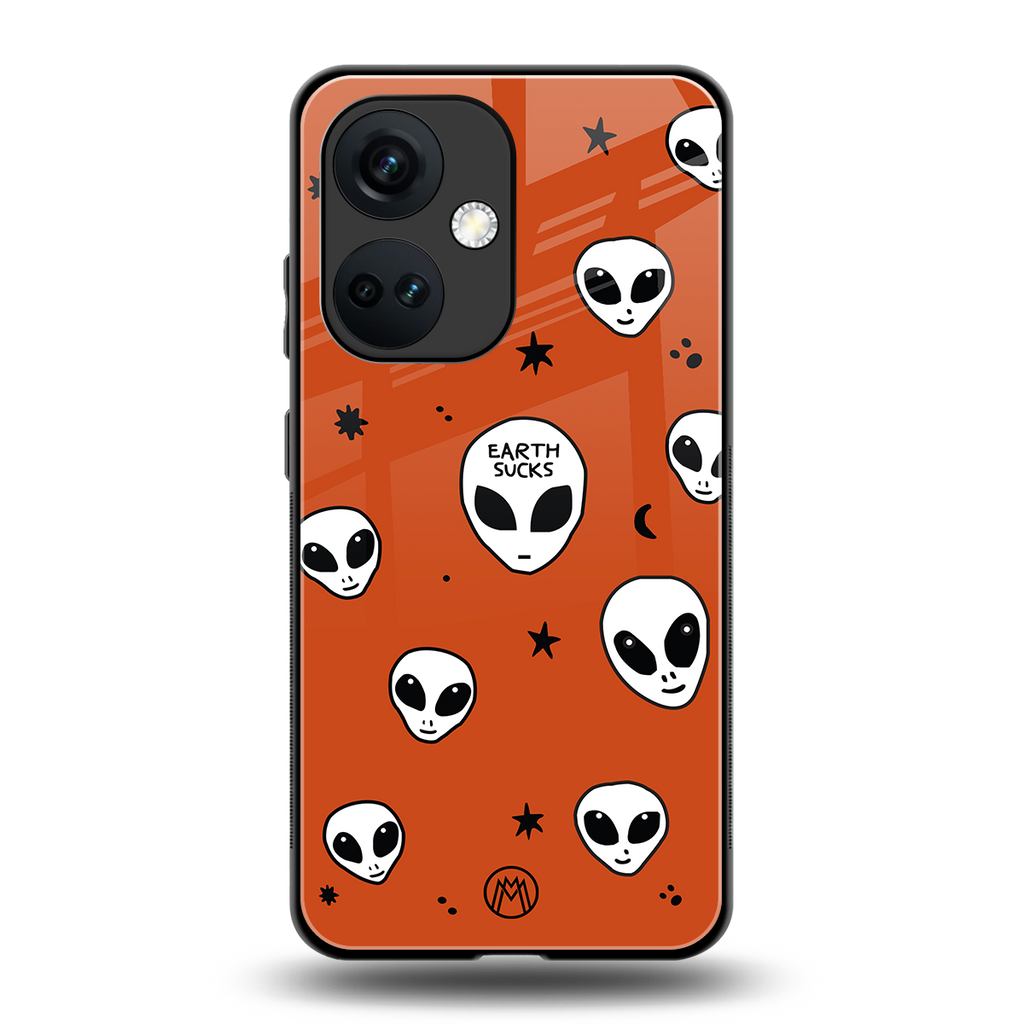earth sucks back phone cover | glass case for oneplus nord ce 3