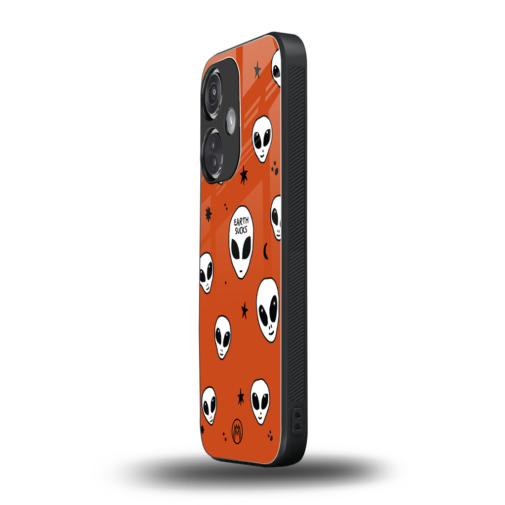 earth sucks back phone cover | glass case for oneplus nord ce 3