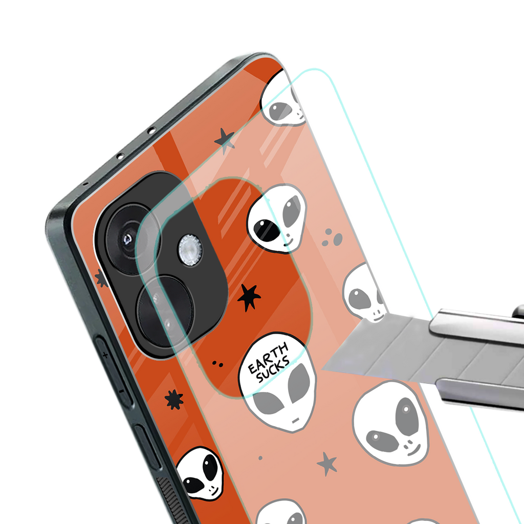 earth sucks back phone cover | glass case for oneplus nord ce 3