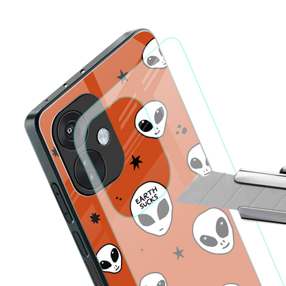 earth sucks back phone cover | glass case for oneplus nord ce 3