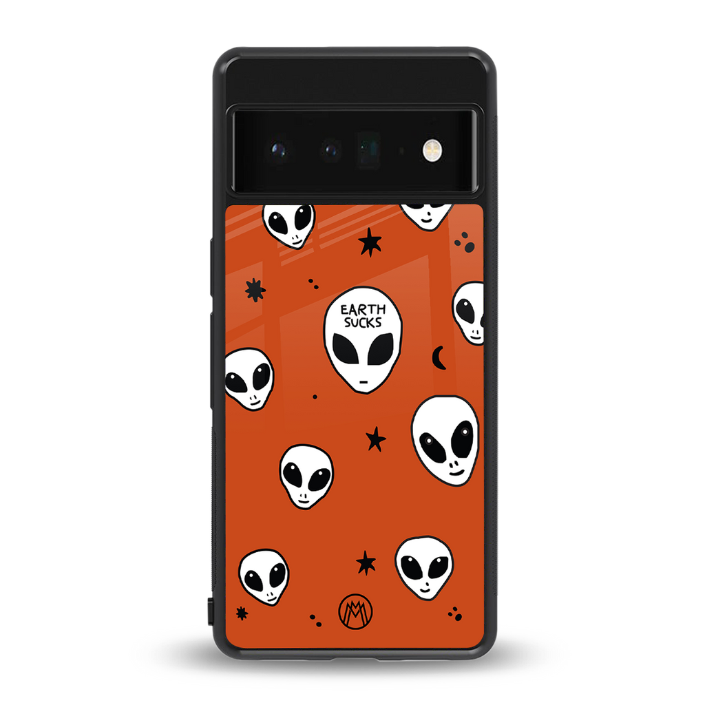 earth sucks back phone cover | glass case for google pixel 6 pro